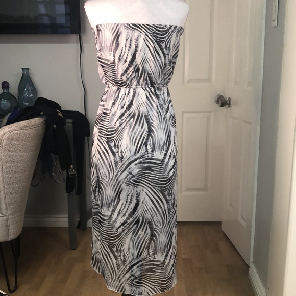 Trendyland Zebra strapless dress size medium - Picture 5 of 14